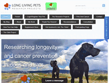 Tablet Screenshot of longlivingpets.com